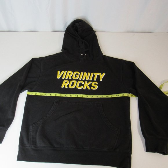 Independent Trading Company Virginity Rocks Graphic Black Hoodie Sweatshirt - Picture 4 of 6